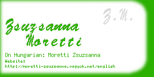zsuzsanna moretti business card